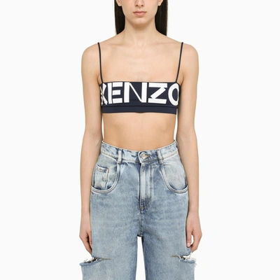 Kenzo Bandeau Top With Straps Dark Blue Womens