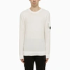 C.p. Company White Crew-neck Cotton Jumper In White