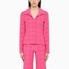 Marine Serre Moon Sponge Jacquard Shirt In Pink