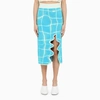 Ph5 Bonnie Skirt In Aqua-coloured Jersey In Blue