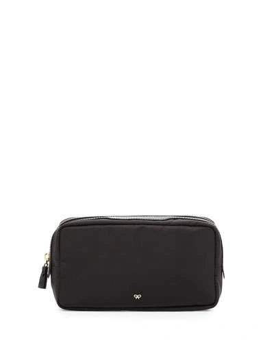 Anya Hindmarch Cables And Chargers Nylon Pouch, Black