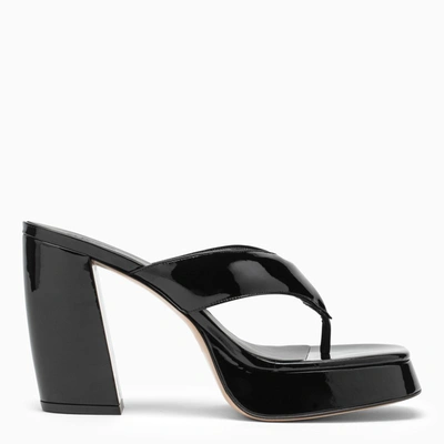 Gia Borghini Women's Square Toe Block Heel Platform Thong Sandals In Black