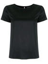 Emporio Armani Womens Black Silk Top In Blue