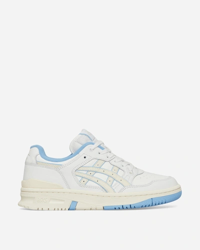 Asics White Leather Ex89 Trainers In Multicolor