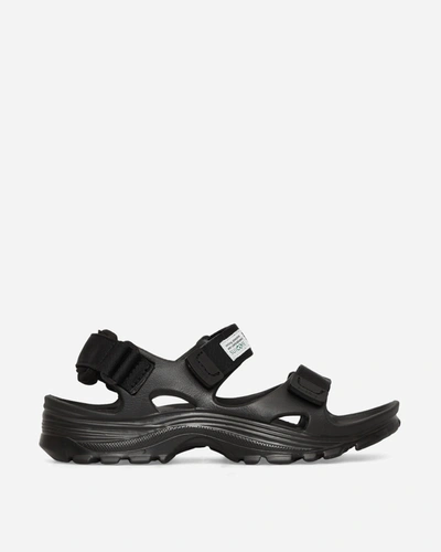 Suicoke Wake 模压魔术贴凉鞋 In Black