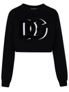 Dolce & Gabbana Cropped Sweatshirt In Black