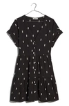 Madewell Polka Dot Dress In True Black