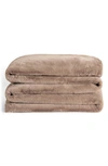 Unhide Lil Marsh Family Faux Fur Blanket In Mocha Shar-pei