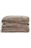 Unhide Lil Marsh Family Faux Fur Blanket In Taupe Ducky