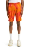 Ahluwalia Viscose Running Shorts In Orange