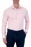 Report Collection Slim Fit Geometric Print Performance Dress Shirt In 24 Pink