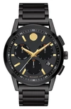 MOVADO MUSEUM SPORT CHRONOGRAPH BRACELET WATCH, 43MM