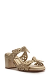 ALEXANDRE BIRMAN CLARITA INTRECCIO DOPPIA METALLIC LEATHER SANDAL