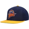 Mitchell & Ness Men's  Navy, Gold Golden State Warriors Hardwood Classics Team Two-tone 2.0 Snapback In Navy