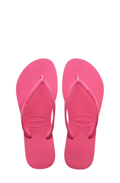 Havaianas Slim Flip Flop In Ciber Pink