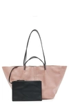 Allsaints Hannah Python Tote In Terracotta Pink