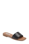 Steve Madden Sandra Slide Sandal In Black Leather