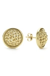 Lagos Meridan Caviar Stud Earrings In Gold