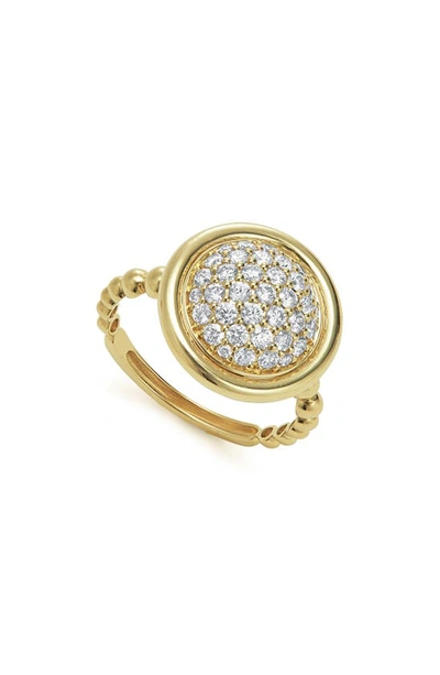 Lagos Meridan Pavé Diamond Ring In Gold