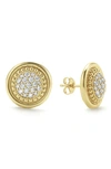 Lagos 18k Gold & Ceramic Meridian Diamond Stud Earrings In Gold