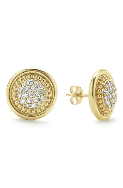 LAGOS LAGOS MERIDAN PAVÉ DIAMOND STUD EARRINGS