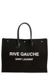 Saint Laurent Noe Rive Gauche Large Tote Bag In Noir
