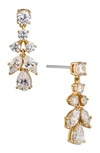 NADRI CUBIC ZIRCONIA CLUSTER DROP EARRINGS