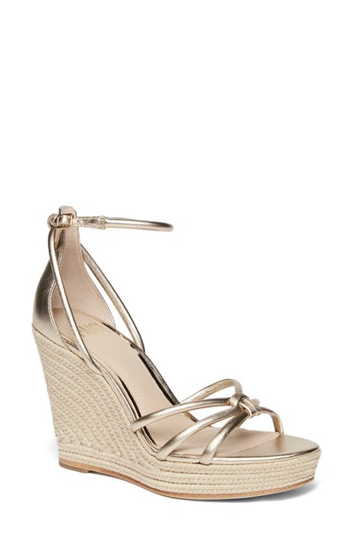 Paige Tami Espadrille Platform Wedge Sandal In Light Gold