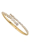 Nadri Flutter Cubic Zirconia Bypass Bracelet In Gold