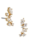 NADRI FLUTTER CUBIC ZIRCONIA STUD EARRINGS