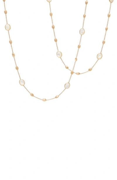 Marco Bicego 18k Yellow Gold Siviglia Mother Of Pearl Long Necklace, 36 - 150th Anniversary Exclusive In White/gold