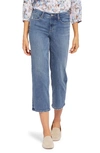 Nydj Relaxed Piper Mid Rise Crop Straight Leg Jeans In Romance In Romance