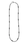 Lagos Sterling Silver Black Caviar Beaded Necklace In Black