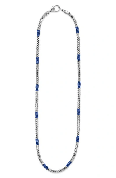 LAGOS BLUE CAVIAR CERAMIC STATION NECKLACE