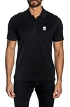 Jared Lang X Nft New World Monks Embroidered Polo In Black