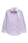 TALLIA KIDS' PLAID COTTON BLEND DRESS SHIRT