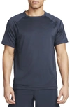 Nike Men's Ready Dri-fit Short-sleeve Fitness Top In Obsidian/ Black