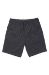 Volcom Frickin' Drawstring Waist Shorts In Charcoal