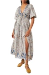 Free People Lysette Floral Maxi Dress In Bluebell Combo