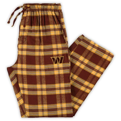 Concepts Sport Men's  Burgundy, Gold Washington Commanders Big And Tall Ultimate Sleep Trouser In Burgundy,gold