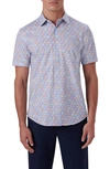 BUGATCHI BUGATCHI OOOHCOTTON® FLORAL SHORT SLEEVE BUTTON-UP SHIRT