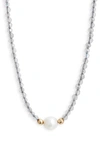 ARGENTO VIVO STERLING SILVER FRESHWATER PEARL BEADED NECKLACE
