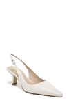 Sam Edelman Women's Bianka Pointed Toe Slingback Kitten Heel Pumps In Bright White
