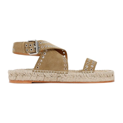 Isabel Marant Illya Flat Suede Espadrille Sandals In Neutrals