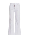 Dsquared2 'wide Leg Cropped' Jeans In White