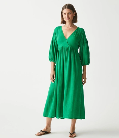Michael Stars Isabella Gauze Midi Dress In Field | ModeSens