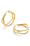 MONICA VINADER LARGE ROOT DOUBLE HOOP EARRINGS