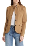 Rag & Bone Slade Brushed Wool-jersey Blazer In Camel