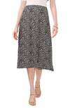 Chaus Polka Dot Pull-on Knit A-line Skirt In Black