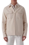 Bugatchi Men's Linen & Cotton-blend Button-up Shirt Jacket In Oatmeal